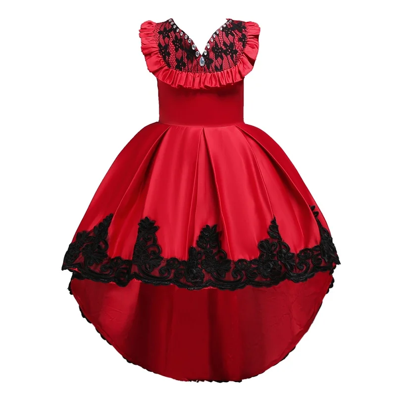 Одежда для маленьких девочек одежда для маленьких девочек элегантные платья для выпускного и высокого класса для девочек на день рождения рождественское Dress4-14 лет - Цвет: as picture