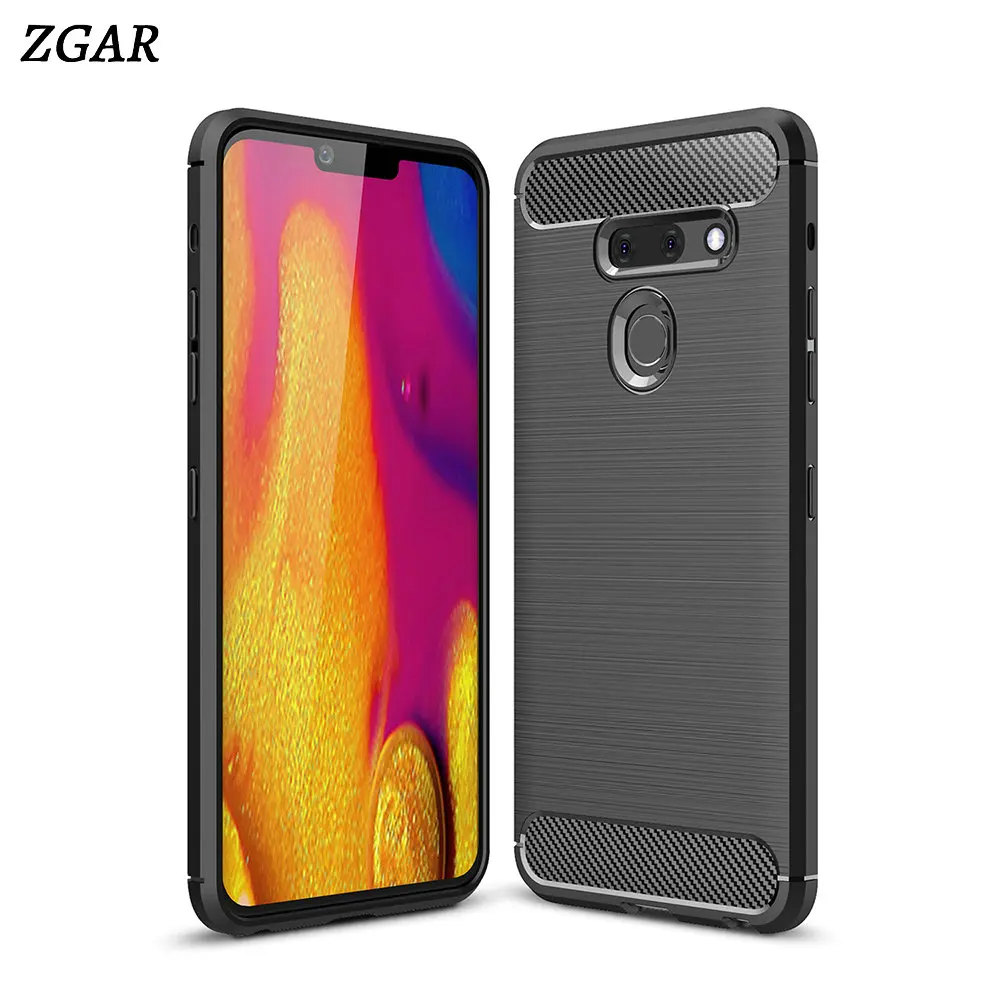 Чехол для LG G8 ThinQ ZGAR из углеродного волокна мягкие чехлы мобильных телефонов ТПУ