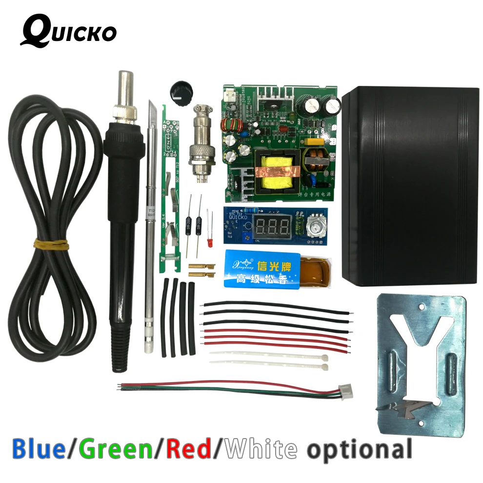 QUICKO STC T12 СВЕТОДИОДНЫЙ Цифровой паяльник DIY комплекты контроллер температуры ver использовать для HAKKO T12 ручка переключатель вибрации