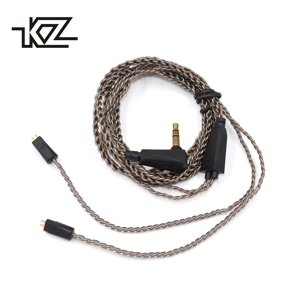 

KZ 1.2m High Purity Oxygen Free Copper Headphone Silver Plated Wire 0.75mm Pin Upgrade Cable For ZS10/ZSA/ES4/ZS6 Earphone