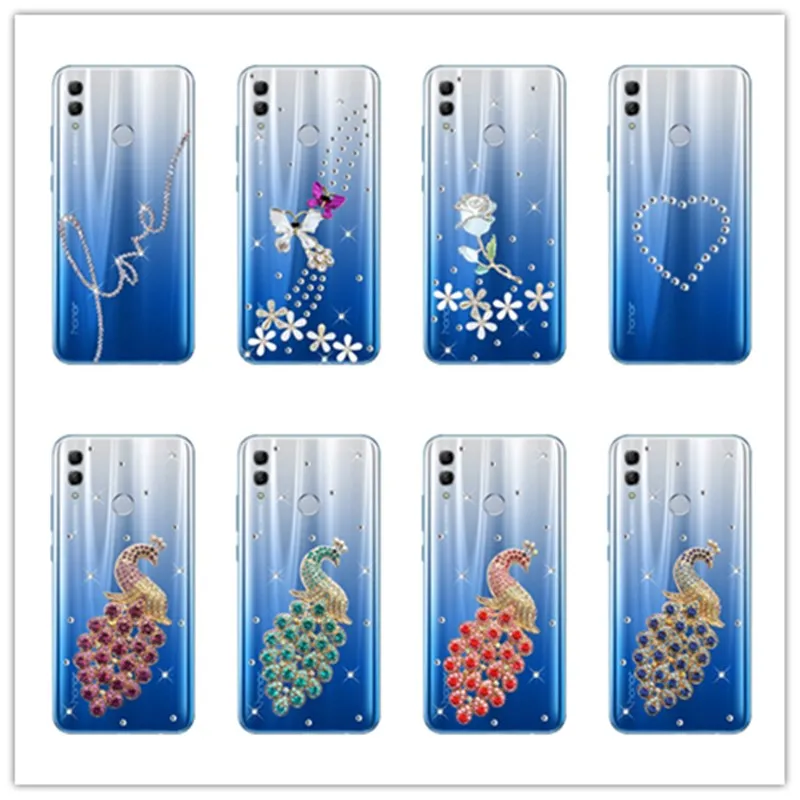Шикарный чехол для телефона с кристаллами и стразами Huawei honor 20 pro 10 lite 9 8S 8C 8X 8A 7C 7A 20i