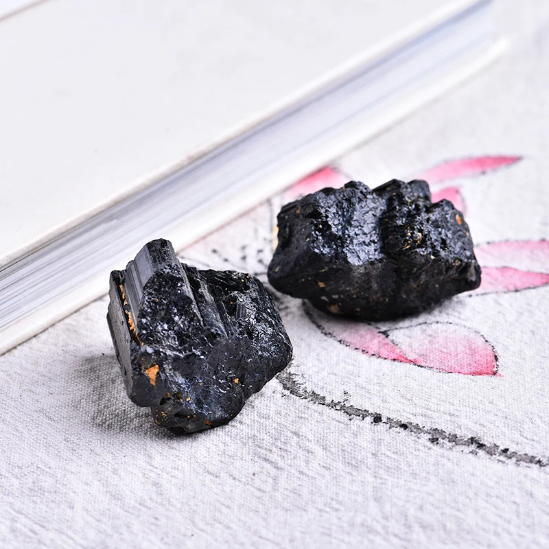 2 шт натуральный черный турмалин ремонт руды может использоваться для украшения дома DIY подарок cokkection