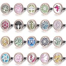 Съемный автомобильный воздушный диффузор розового золота из нержавеющей стали, освежитель воздуха для автомобиля, диффузор эфирного масла, кулон-медальон