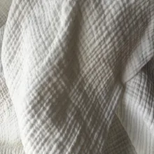 Натуральный хлопок двойная Марля мягкая ткань 140 см 55 ''ширина 125 gsm детское одеяло швейная ткань 70 метров для тест образца CD02