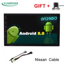 Funrover 2 г + 32 г 2Din Android8.0 автомобильный Dvd для Nissan Qashqai X-trail Almera Pathfinder Teana Примечание juke мультимедийный gps-плеер реального