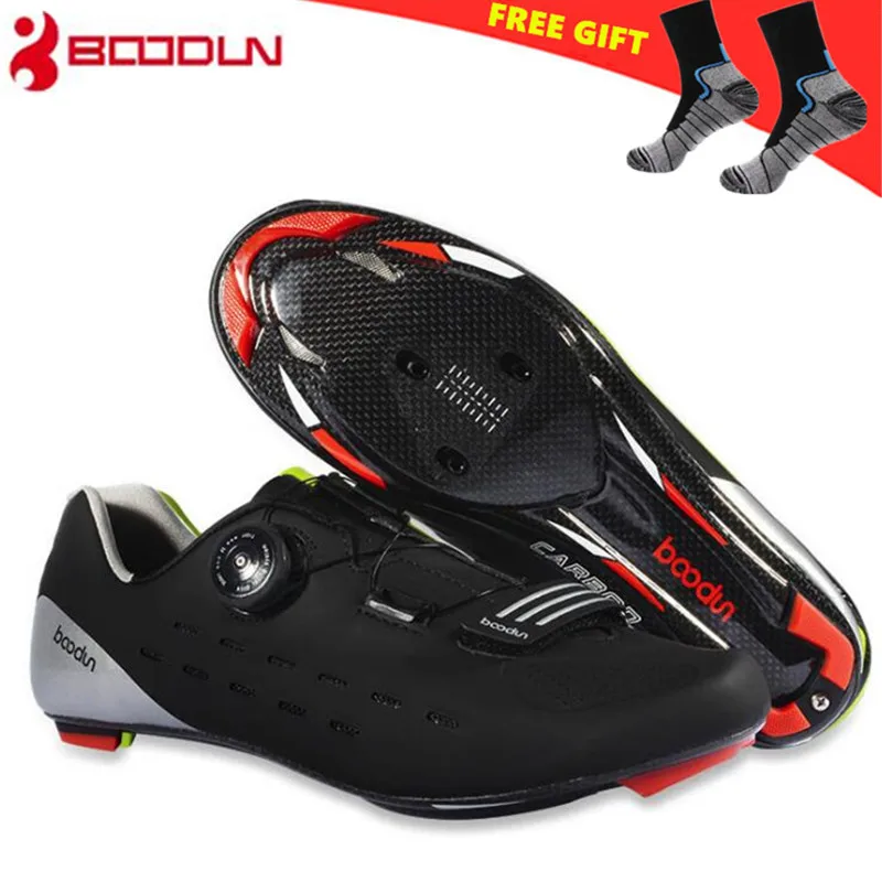 

Boodun carbon road cycling shoes men racing shoes women bike ultralight self-locking breathable professional bicycle sneakers