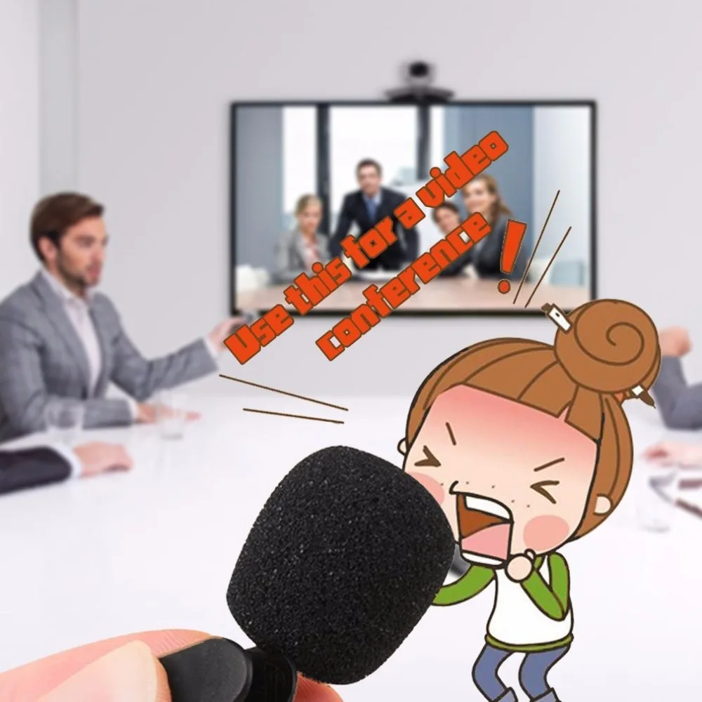 1 шт. 3 5 мм мини студийный речевой микрофон Hands Free Clip on для компьютера ПК ноутбука