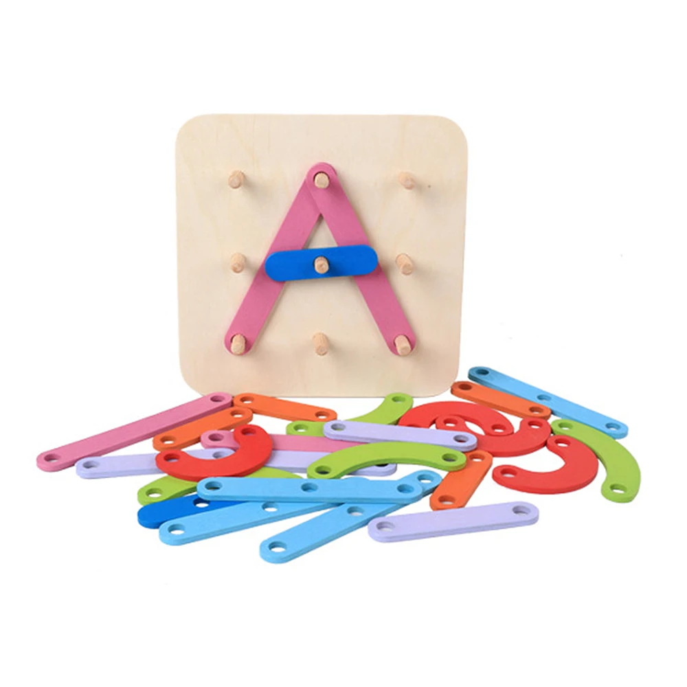 

Educational Toys Wooden Geometric Shape Column Set Digital/Letter/Animal Puzzle Toys Baby Imagination Learning Toy for Children