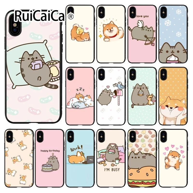 Ruicaica Kawaii Molang Dessin Anime Chien Chat Noir Tpu Couverture De Telephone Pour Iphone 8 7 6 6 S Plus 5 5 S Se Xr X Xs Max Coque Aliexpress