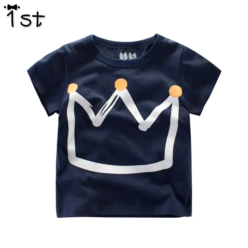 

Children's Clothing Girls and boy T-shirt 2017 Summer New Western style Comfortable of Short sleeve and round neck top k1