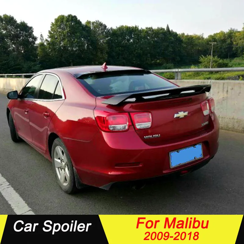 For Chevrolet Malibu 2009- Rear Spoiler High Quality ABS Plastic Primer Color Car Tail Wing Decoration Trunk Spoiler