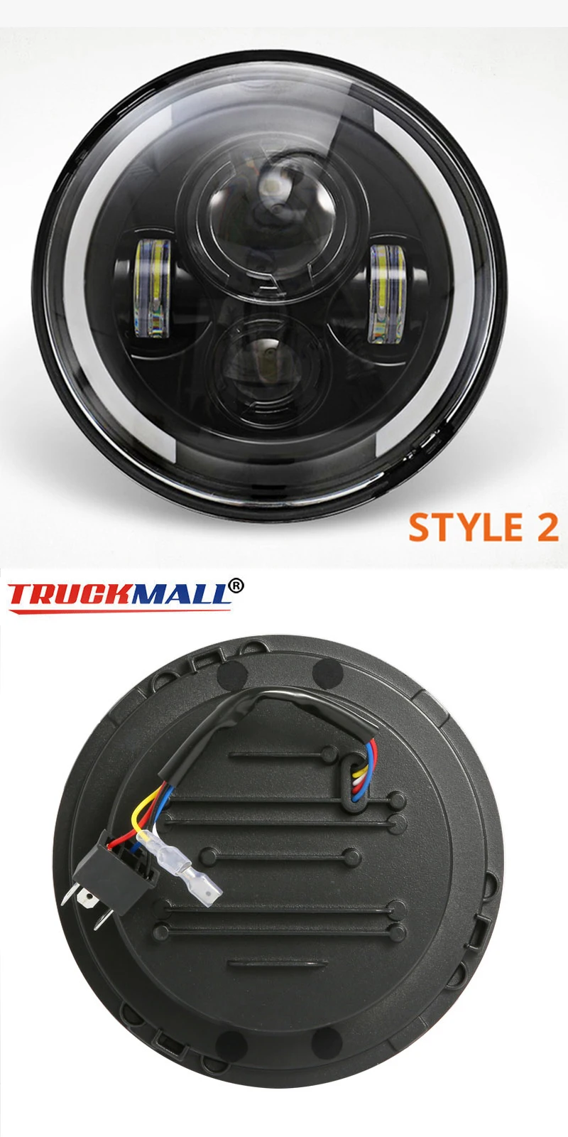 For Lada Niva 7inch Led Headlight HiLow Beam Light Halo Angle Eyes DRL Headlamp For Jeep Wrangler Off Road 4x4 suzuki samurai未标题-9