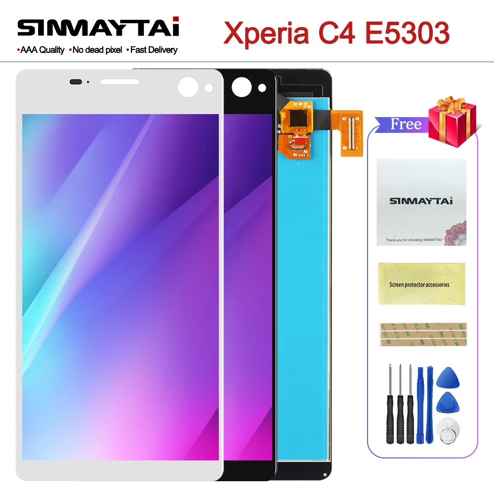 5 &quotЖК дисплей для SONY Xperia C4 сенсорный экран с рамкой ЖК двойной E5303 E5353 E5333