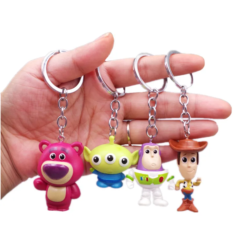 

Toy Story 4 Woody Buzz Lightyear PVC Action Figure Keychain Set Doll Toys Children's Gifts