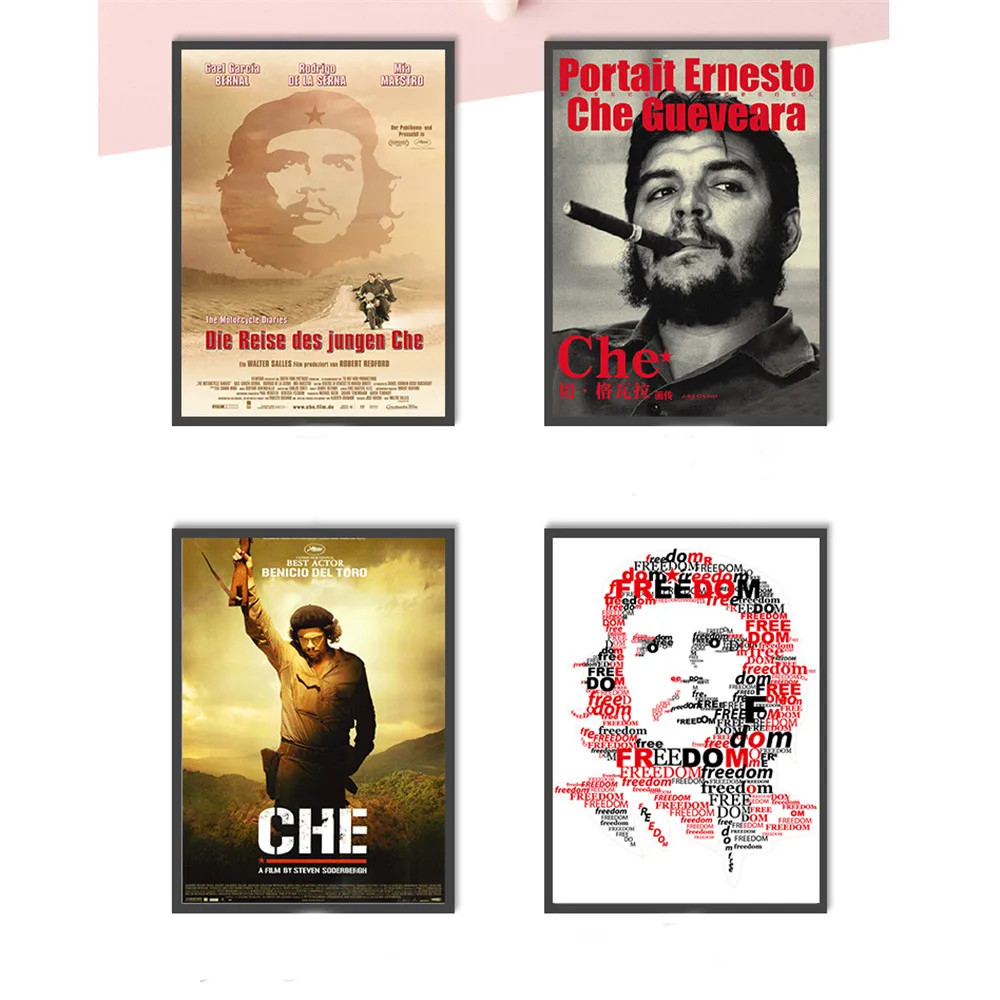 

Che Guevara Character Retro Posters Nostalgic Old Bar Decorative Canvas Painting Art Picture Vintage Wall Decor