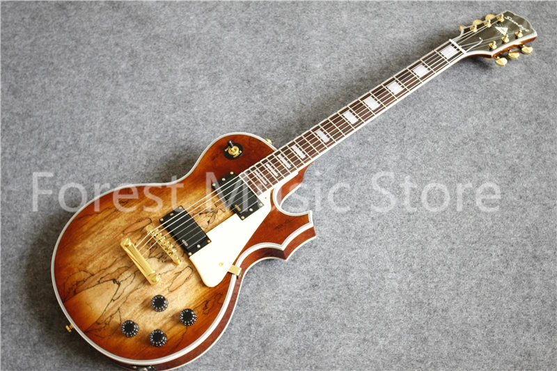 

100% Real Picture Nature Wood Suneye LP Custom Style Guitarra Electric With Mahogany Solid Guitar Body & Neck In Stock