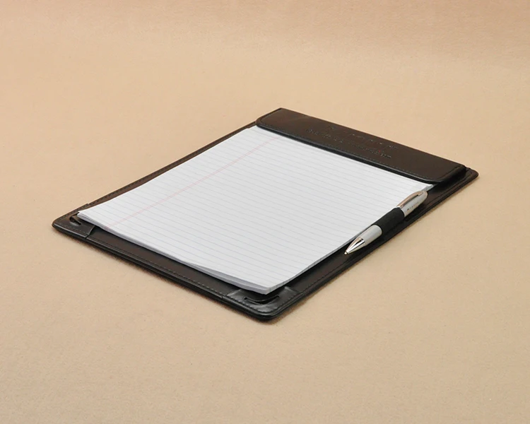 

unique designed A4 faux leather conference folder writing pad with notebook paper flasp clipboard file folder memo note pad 1266