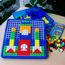 550 шт./компл. красочная творческая головоломка с коробкой, легко собирается и хранения Портативный головоломки для детей настольные игры игрушка «сделай сам»