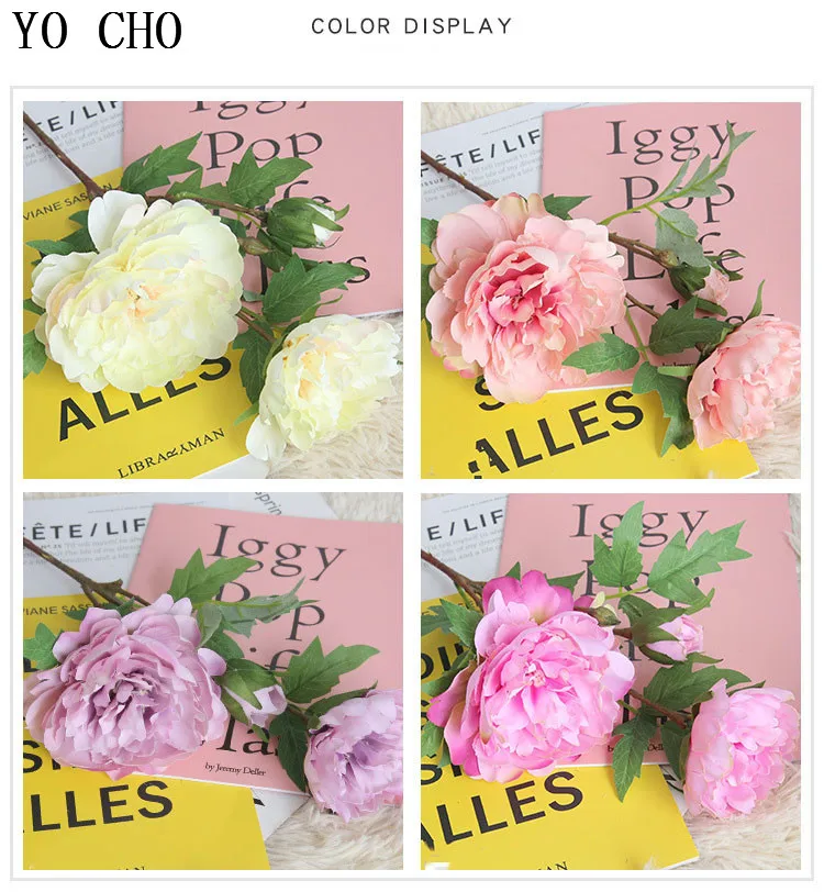 Chinese national flower peonies  simulation big peony flowers for home, living room, bedroom, party,wedding,hotel,shopwindow decoration arranging flower accessories for christmas new year Halloween Thanksgiving Anniversarie