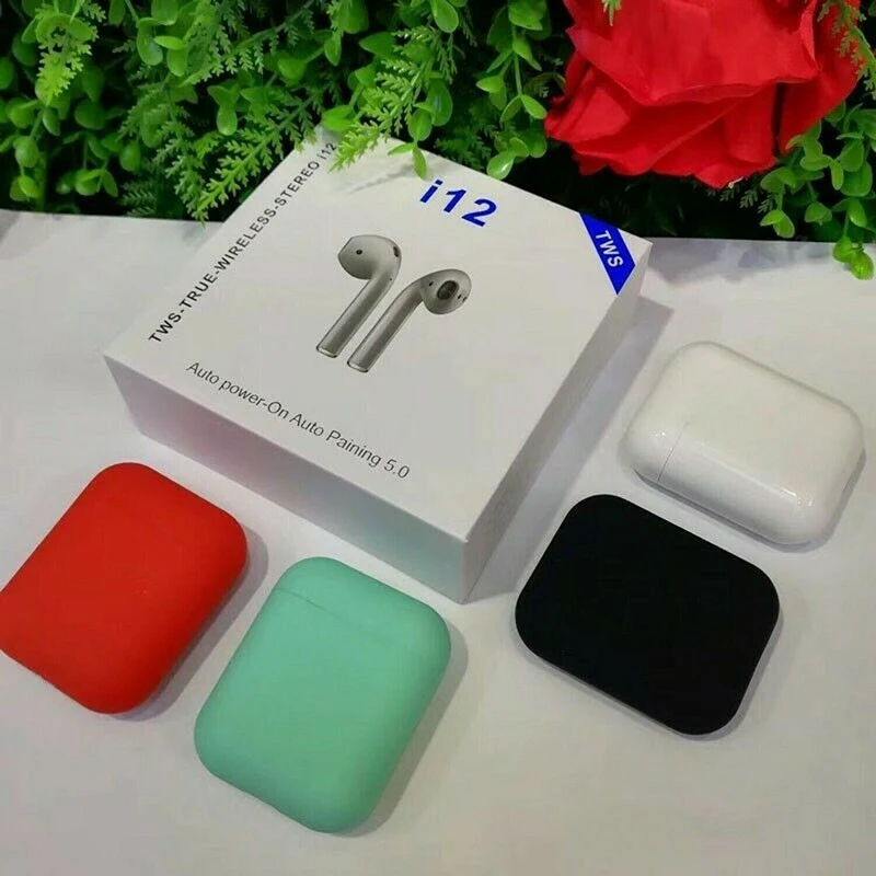 

i12 tws Bluetooth Earphone Wireless earphones Touch control Earbuds 3D Surround Sound & Charging case for iPhone Android phone