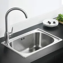 Кухонные раковины,, для квартиры, высокое качество, vogue, маленькая кухонная раковина с одним лотком, 304 нержавеющая сталь,, 520x370 м