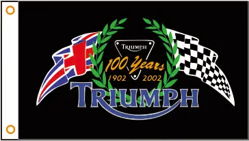 Пользовательский флаг для мотоцикла баннер TRIUMPH мотоциклетный 3x5 футов полиэстер