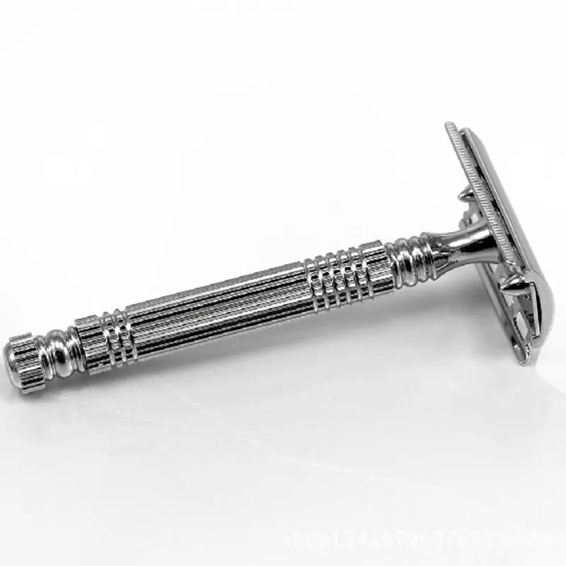 

Vintage Useful Durable Chrome Men's Manual Hand Safety Razor Double Edge Shaver