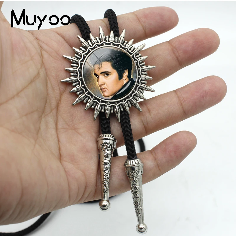 BOLO 0140 новый модный галстук Elvis Presley Bolo ручной работы стеклянный купол рок музыка