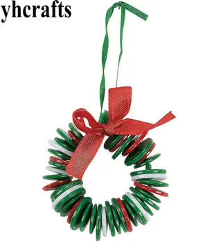 

12PCS/LOT.DIY christmas button garland craft kits Model building kits Early educational toys Kindergarten arts and crafts OEM