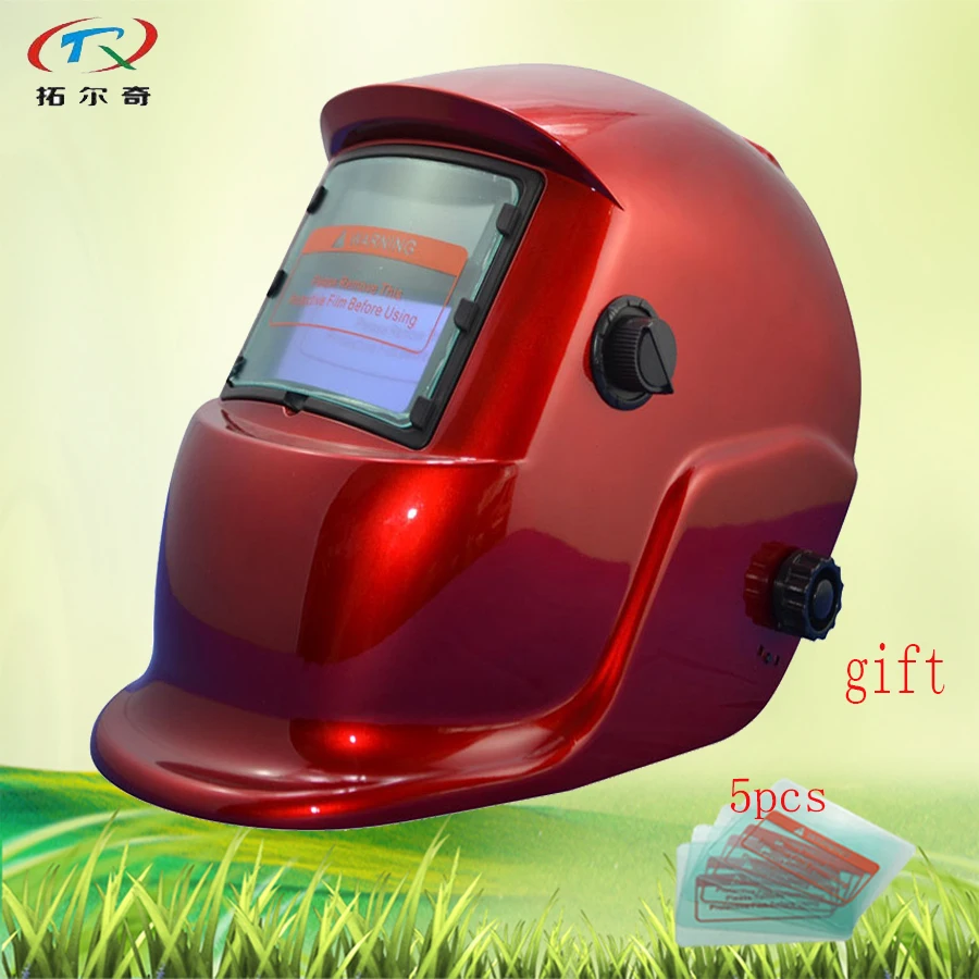 all painting Welding Helmet Auto Darkening solar and battery red welder
