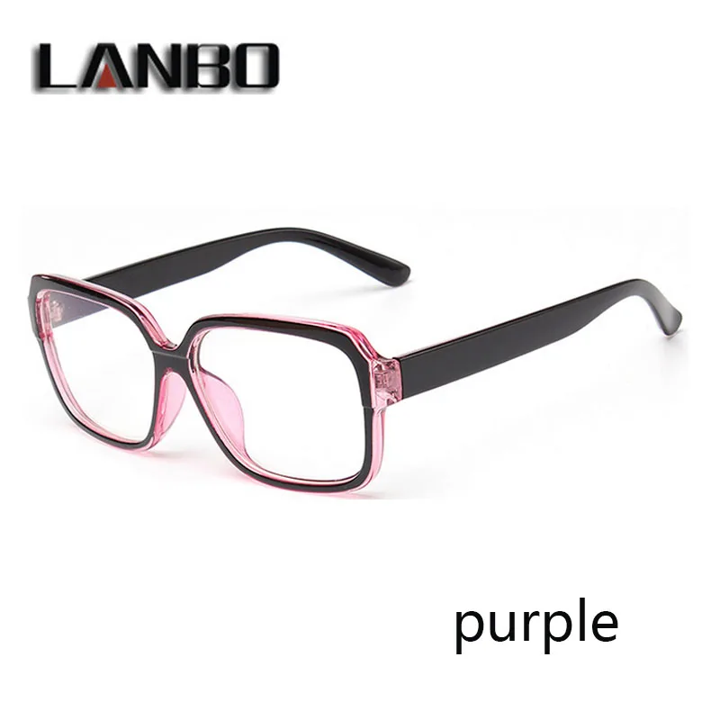 LANBO мужские и женские очки для чтения с защитой от радиации Анти-усталость компьютеры очки брендовая синяя пленка для очков оправа для очков 5218 - Цвет оправы: purple