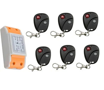 

2016 new 220 v 1 ch cool remote control switch 1 pcs receiver + 6 pcs transmitter Bright appearance