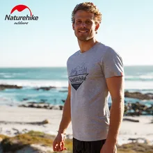 Naturehike уличная походная футболка, дышащая эластичная Спортивная футболка, чистый хлопок, топ для бега, унисекс, короткий рукав, топ для спорта и отдыха
