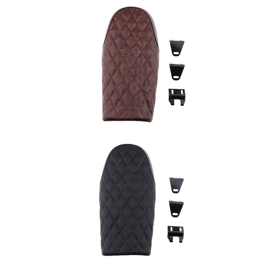 Flat Brat Style Tracker Cafe Racer Seat Saddle For Honda CG125 Durable High Quality & Soft Leatherette Removable mounting