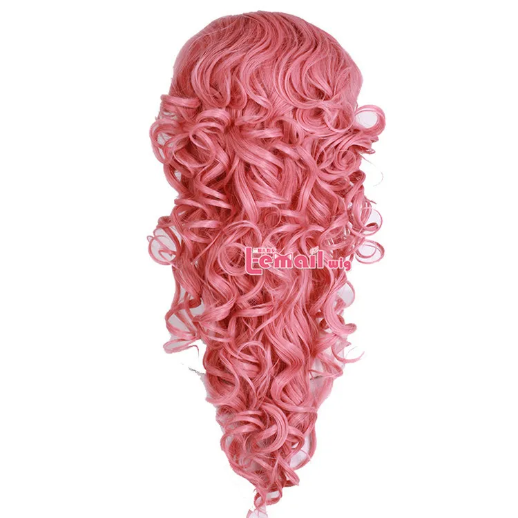 L-почта парик 27.56 дюйма 70 см длинные Косплэй Искусственные парики 5 цветов волнистые Бежевый Белый Синтетические волосы Perucas Косплэй парик