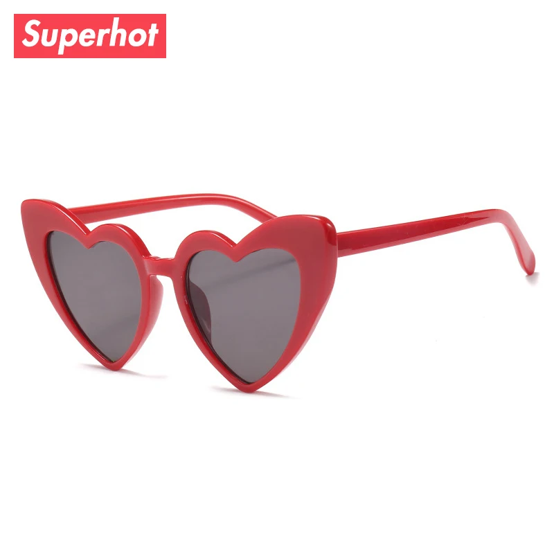 

Superhot Eyewear - Heart Shaped Women Sunglasses Brand Designer Sun glasses Shades retro love red Ladies Cat Eye Sunnies 61916
