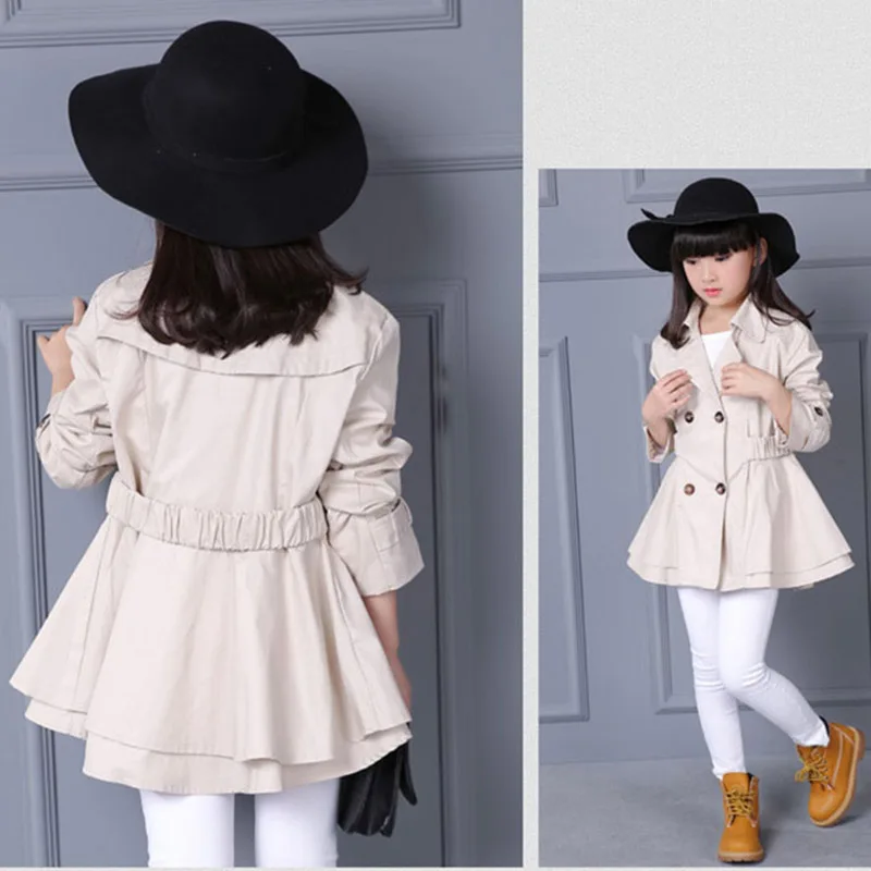 Girls Windbreaker Fashion Jacket For Girl Spring Autumn Children Trench Coats Kids Clothes Brands Outerwear  (2)