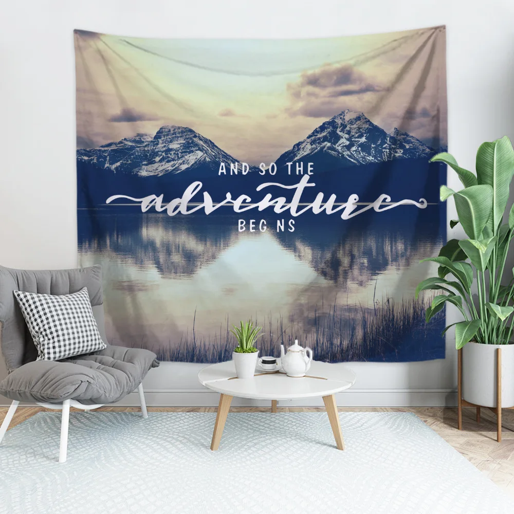 

Nature Landscape Wall Hanging Tapestry Geometric Forest Cloth Background Decorative Art Mandala Bohemian Tapestries Shawl Throw