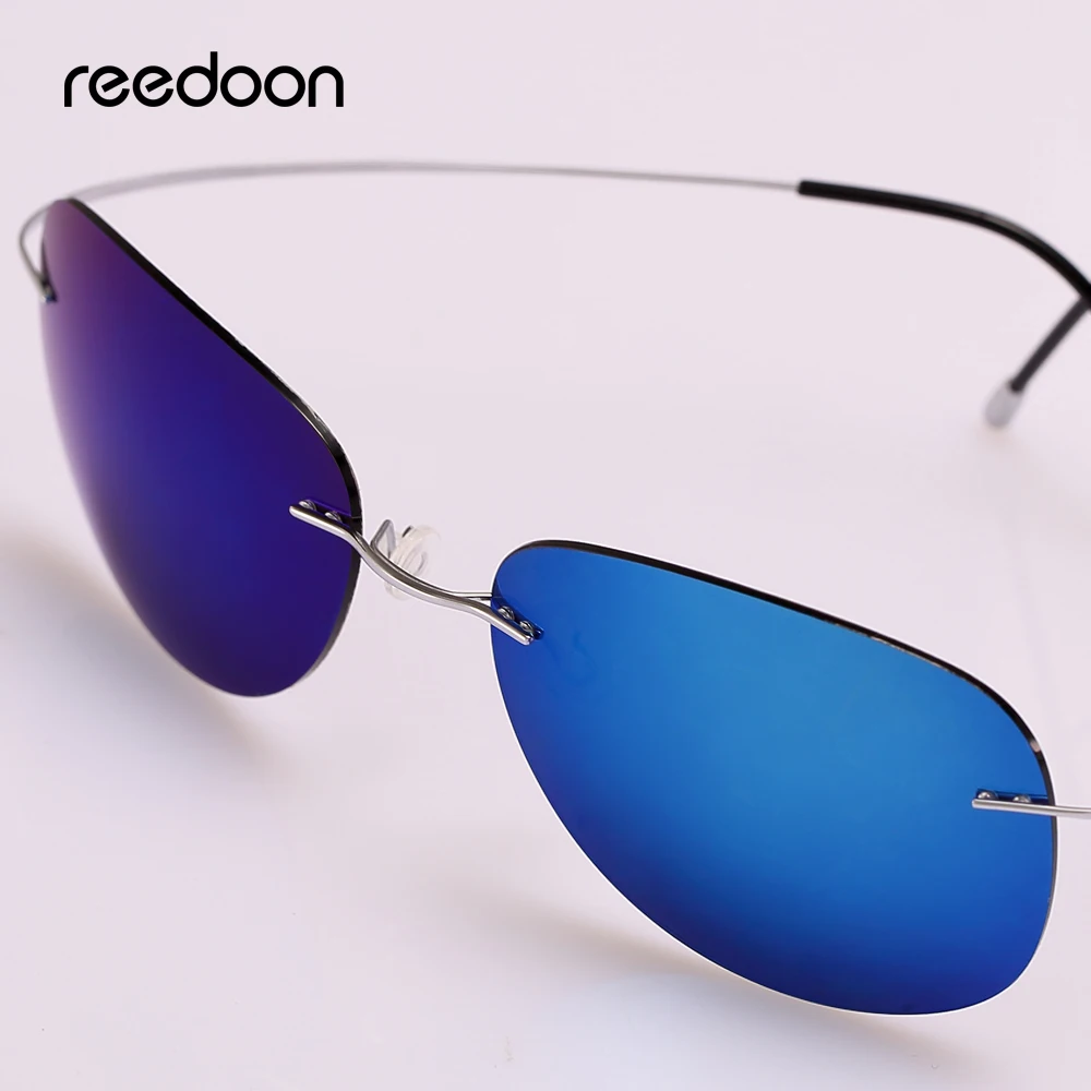 

Reedoon Sunglasses Polarized Mirrored UV400 Lens 90% Titanium Frame Lightweight Sun Glasses 2018 For Men Women Driving rd0077