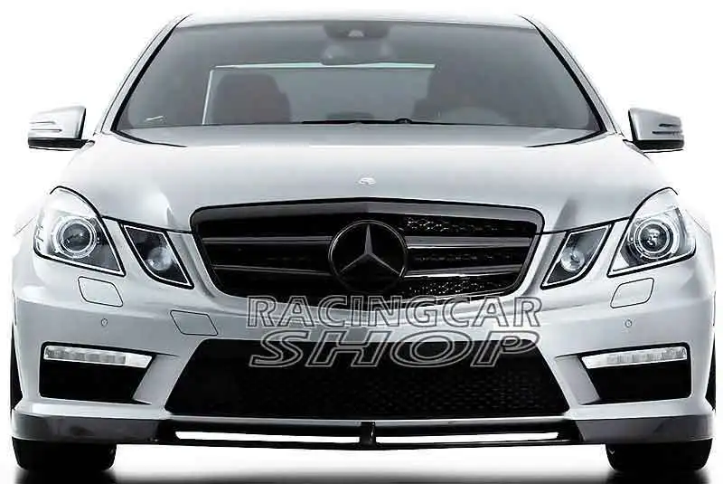 REAL CARBON FIBER V TYPE FRONT LIP SPOILER FOR MERCEDES BENZ W212 E-CLASS E200 E260 E300 E350 E550 E63 AMG BUMPER