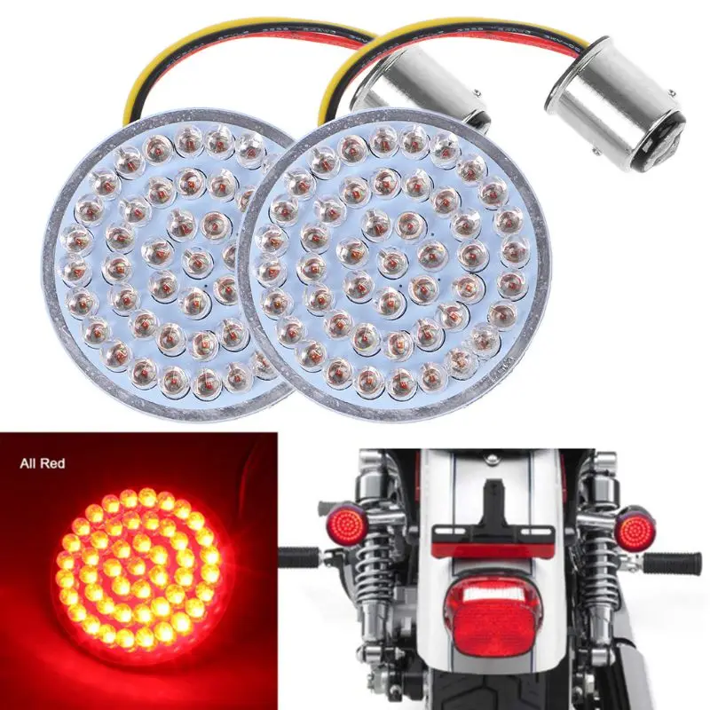 

2Pcs 1157 LED Turn Signals Light Inserts For Ha rley Sportster Electra Glide Dyna FLSTF CVO