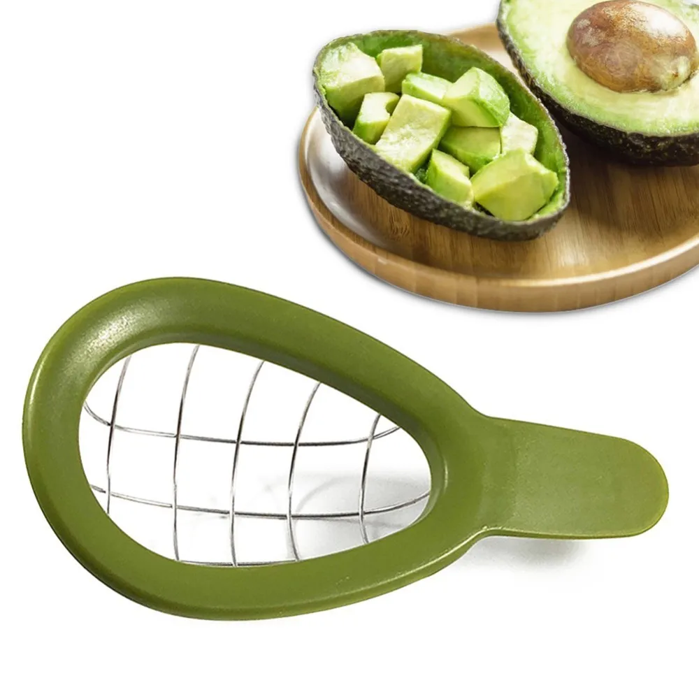 Пластиковый нож для авокадо сепаратор целлюлозы режущий инструмент Овощечистка целлюлозы фруктов - Цвет: Green