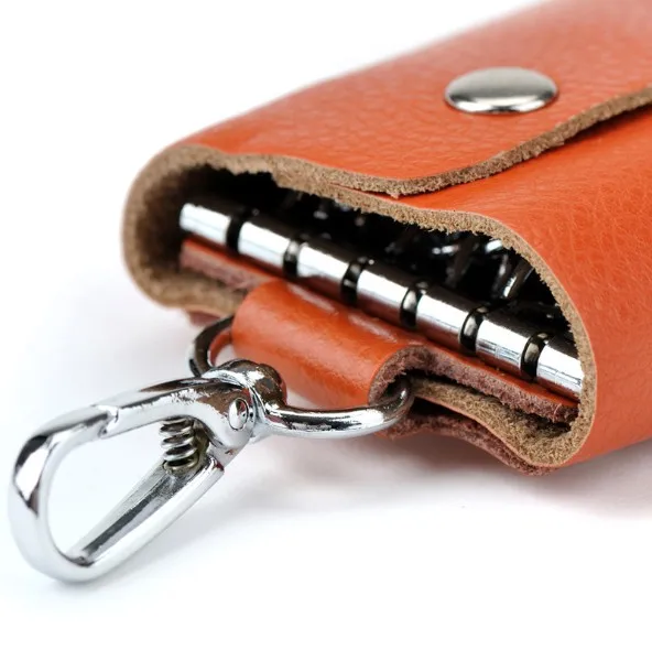 Factory Wholesale Key Bag Leather  Oem Custom Car Key Package Slim Wallet Men