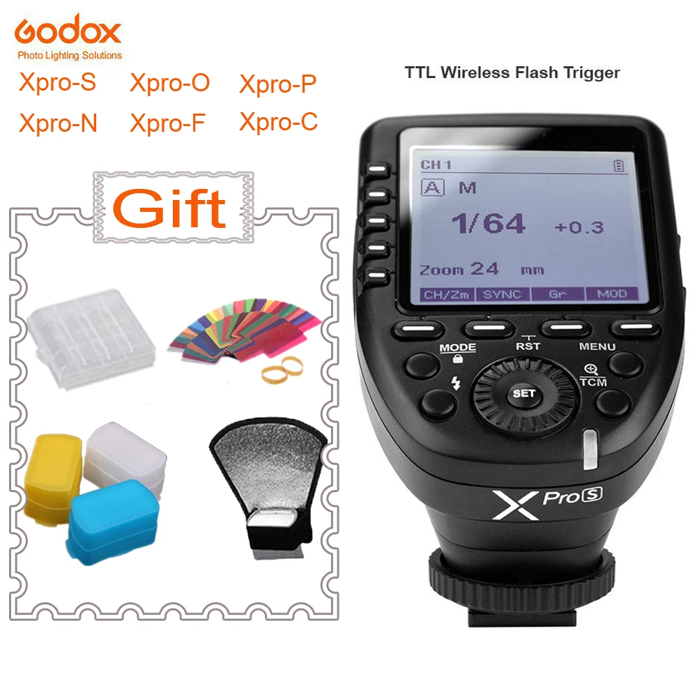 

Godox Xpro Series Flash Trigger Transmitter Xpro-C/N/S/F/O/P for all Type Camera