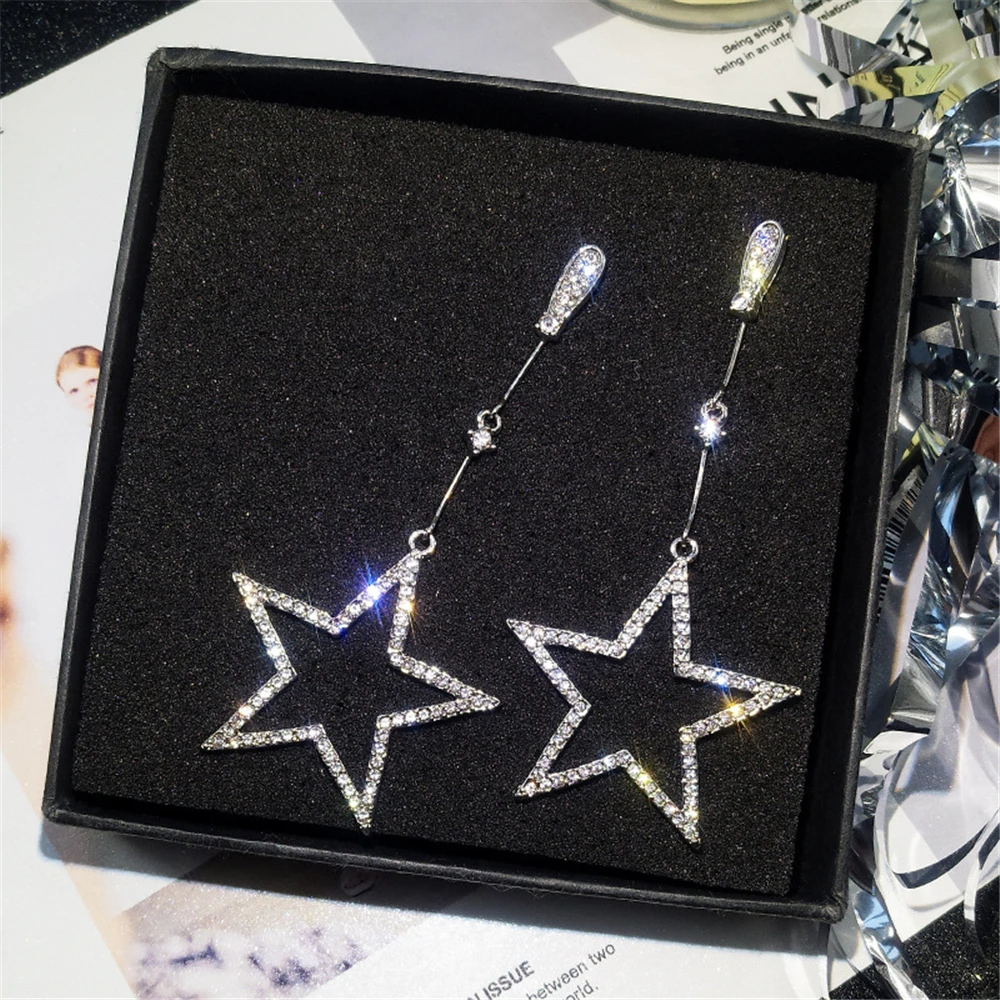 

Vintage Elegant Long Earrings Dangle Earrings For Women Korea Personality Stars Tassel Bohemia Style Fashion Bijouterie Hot Sale