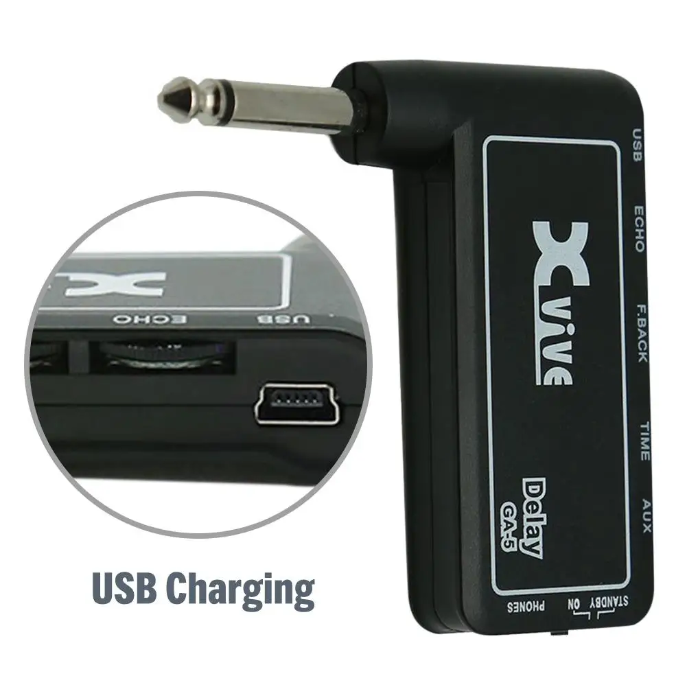 GA 5 задержка Мини эффект электрическая гитара усилитель наушников USB
