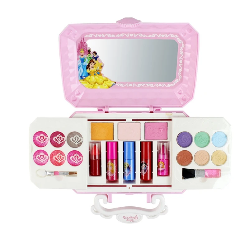 

23pcs Disney Princess Elsa Pink Cosmetics Set Toy Make Up Kits Cute Play House Children Gift Cosmetics Girls Toys Kids Makeup