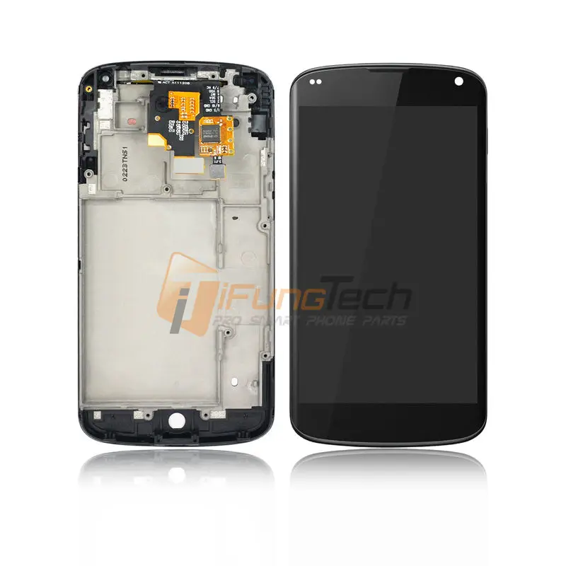 100% Original Replacement LCD Display Touch Digitizer Screen With Frame Assembly For LG Nexus 4 E960 Free shipping 5pcs lot 100% original new display screen lcd assembly with frame for lg nexus 5 d820 d821 lcd black