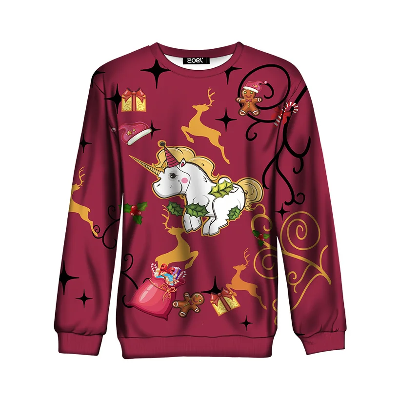 

2019 Fashion Winter Autumn Women Long Sleeve Korean Unicorn White Sweaters Ladies Tops Female Shirts Pullovers Plus Size Knit