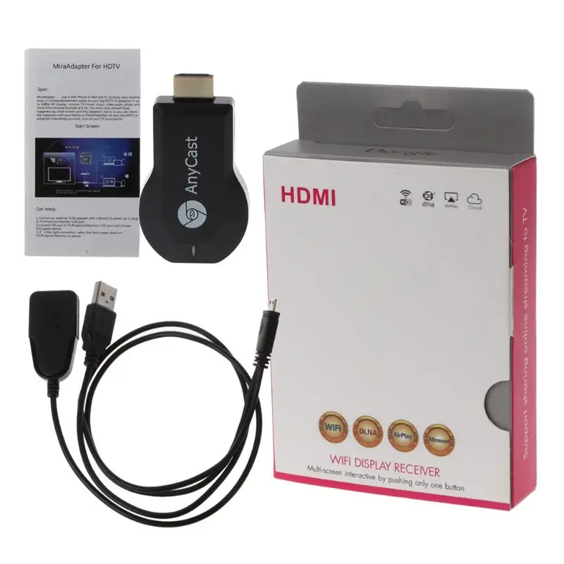 Новые Anycast Chromecast 2 зеркалирование несколько тв карты адаптер мини Android Chrome Литой HDMI Wi Fi Dongle 1080 P